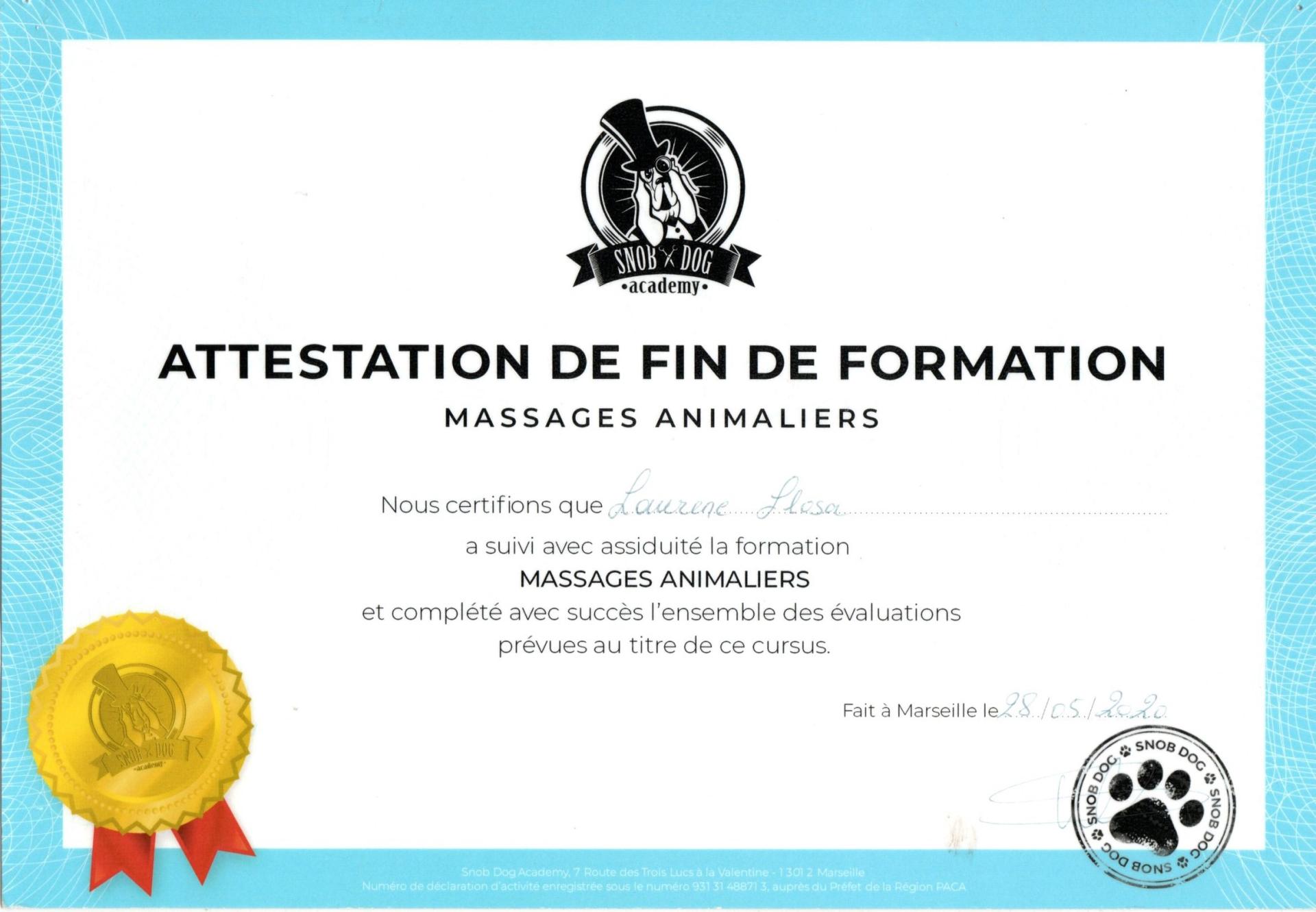 Attestation de formation